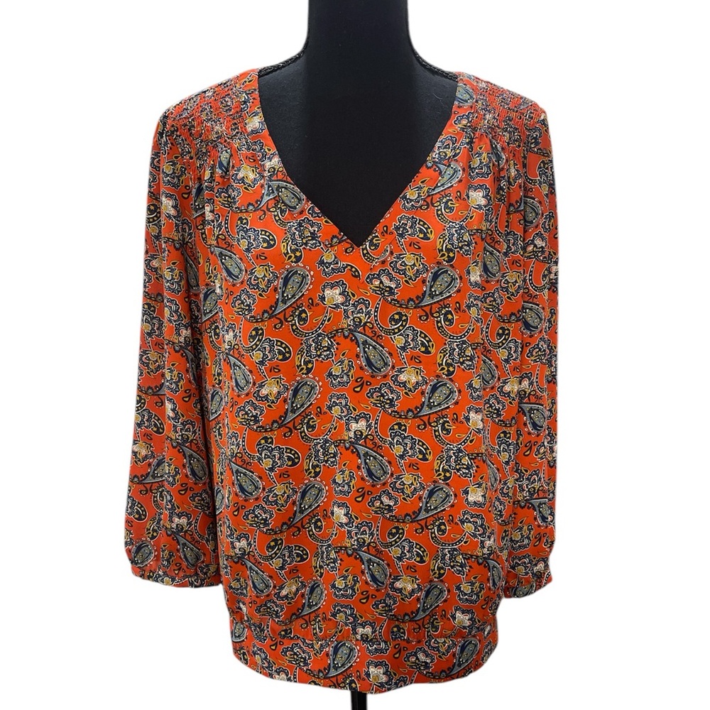 Black Rainn Orange Relaxed Blouse